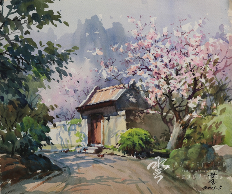 姜世玉 《门前杏树又开花》 50*42cm 2001年